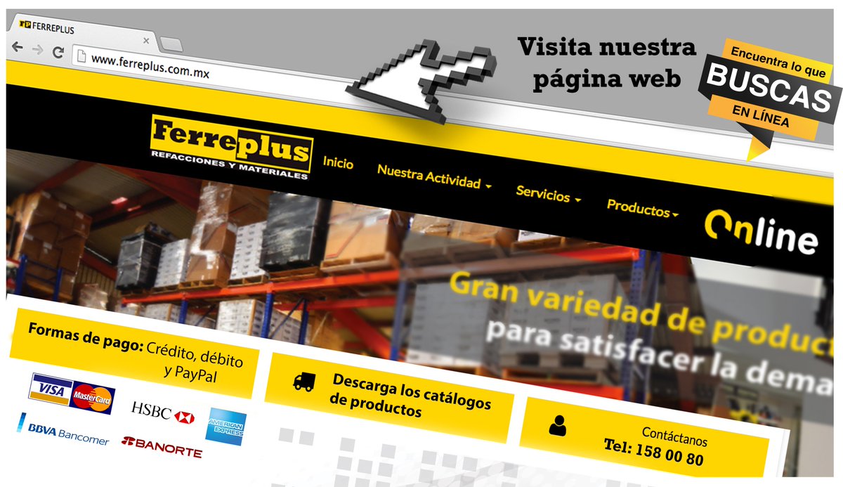 GIMonclova's tweet photo. Realiza tus compras de la manera mas fácil y sencilla visitando la pagina web de #Ferreplus solo tienes que entrar aquí ➡️ https://t.co/AU4sQTcNev https://t.co/f2TJglJbLO