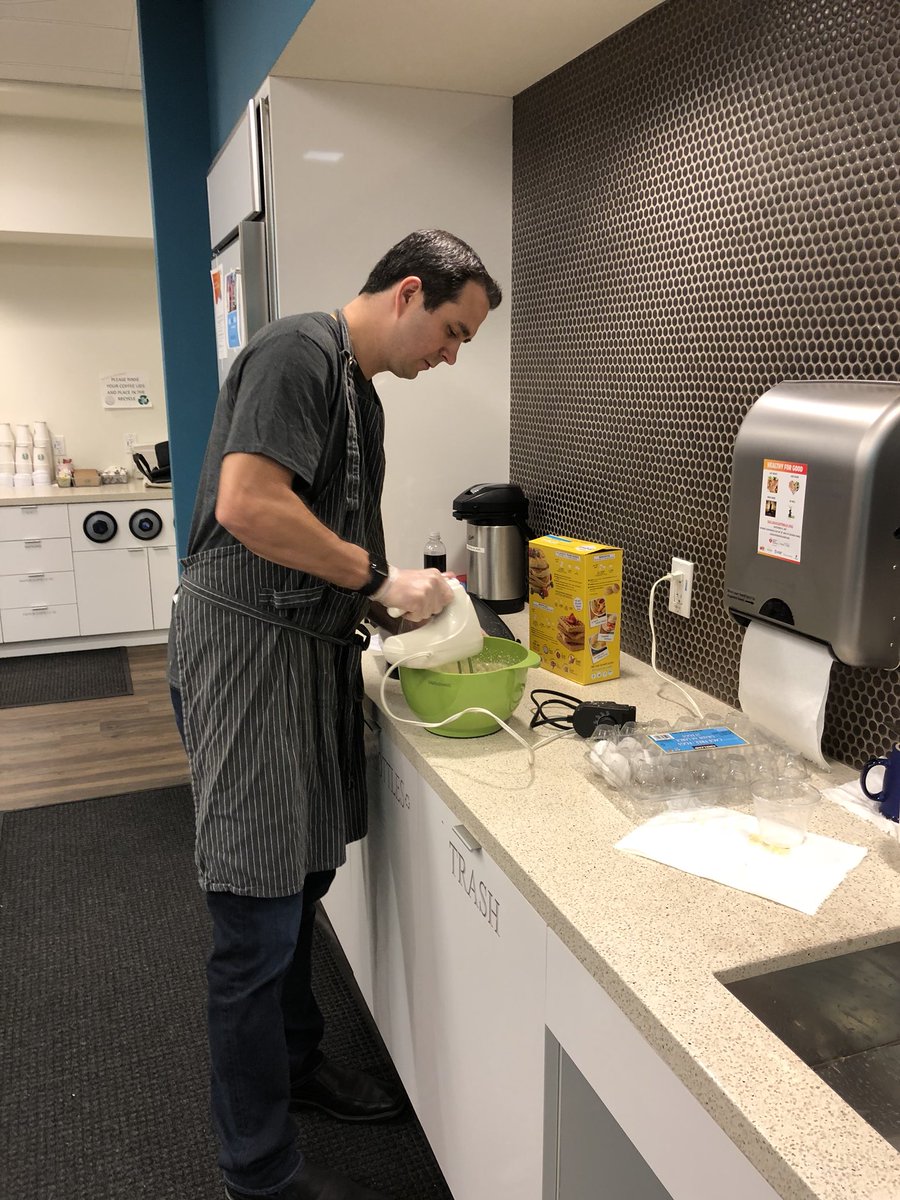 NGrande25's tweet photo. Watching @natewatt show off his hidden talents prepping for the Breakfast with Barton fundraiser for the Dallas Boys and Girls Club. @4jbar https://t.co/mA2rTfimf3