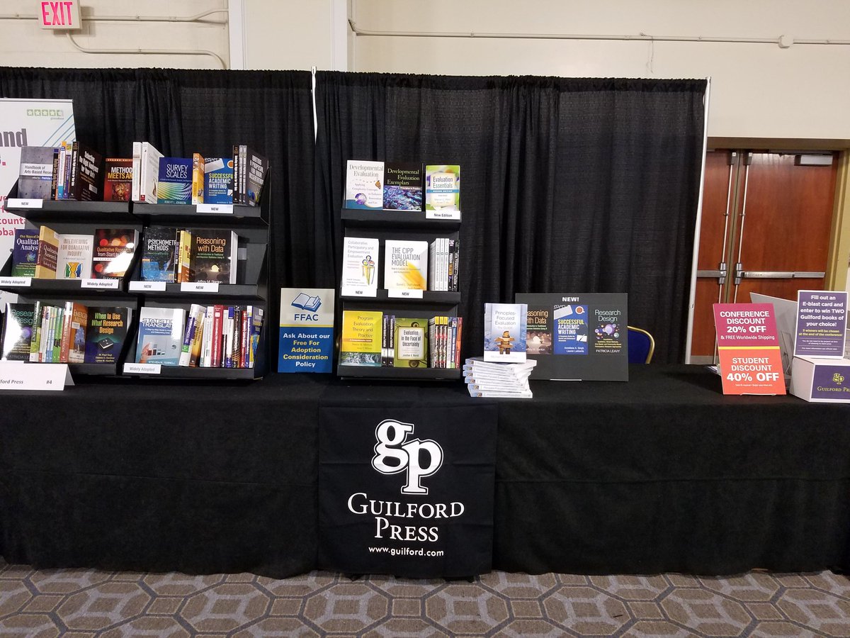 guilfordpress's tweet photo. Thrilled to be at #AEA17 this year! Stop by booth 4 for 20% off and free shipping. #Eval17 https://t.co/KSnVVmYmos