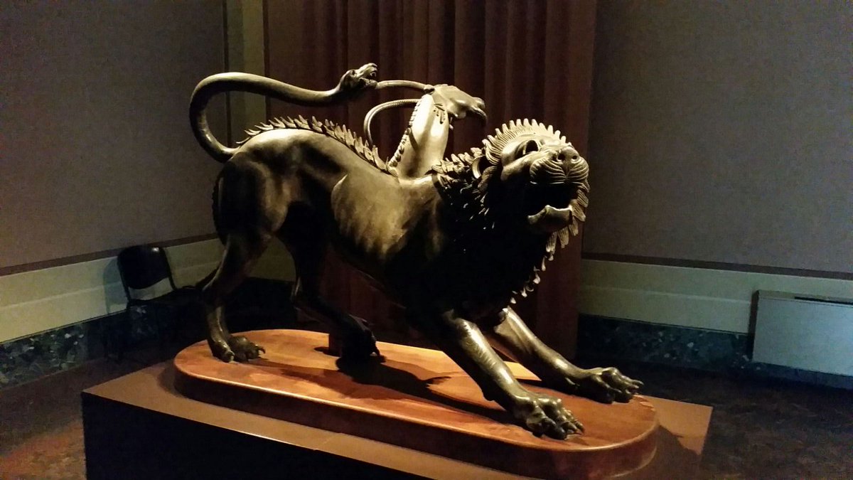 MAF_Firenze's tweet photo. La Chimera era un grandioso dono offerto in un santuario al di fuori della città di Arezzo. Venne in luce nel 1553 https://t.co/pbyr7VTNku