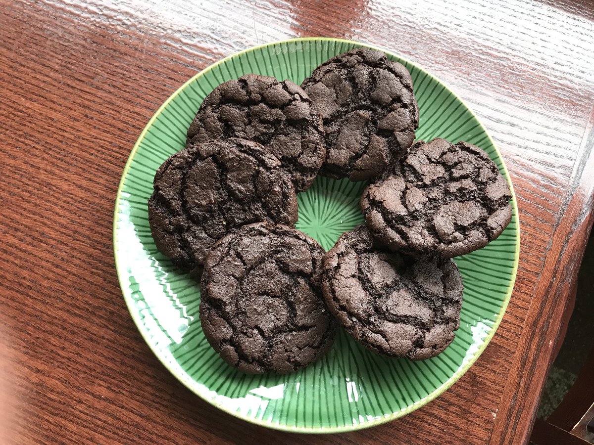 Our special cookie for this month is a dark chocolate crackle. It’s rich, decadent, and has a hint of molasses.