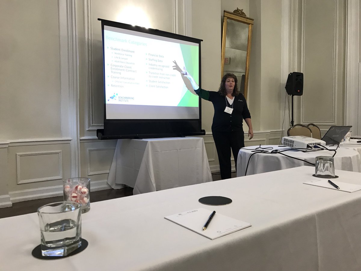 EdBenchmark's tweet photo. Michelle Taylor presenting about benchmarking non-credit education at #MidAIR2017 https://t.co/LcbGRuX5vT