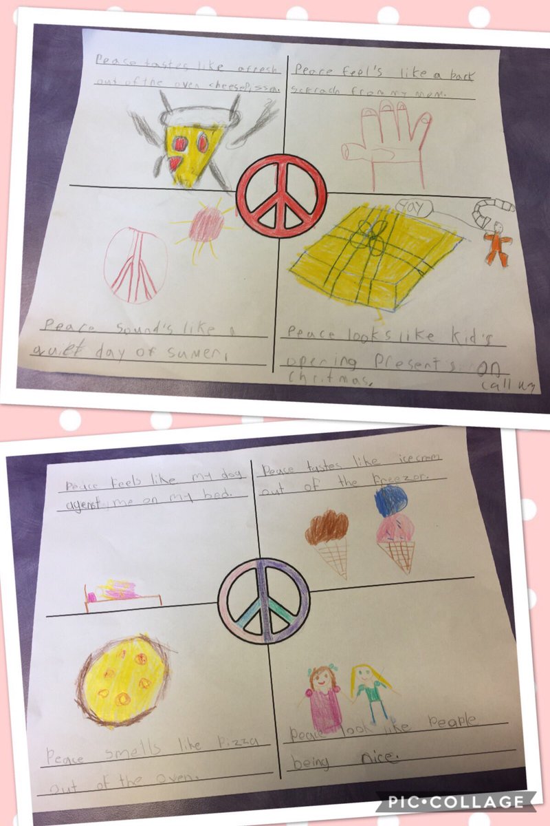 MissStickley's tweet photo. What does Peace feel like to you? #sccdsb #LifeInGrade23 #3rdchat https://t.co/NIA521Xz7G