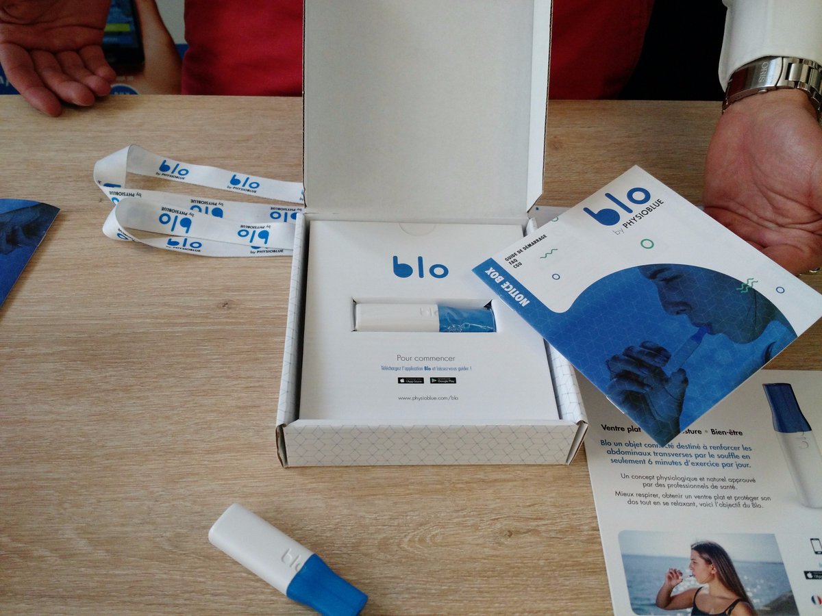boulanger's tweet photo. On commence aujourd'hui avec Blo by @Physioblue_fr pour améliorer sa condition physique grâce à son souffle. #HappyFrenchTech https://t.co/MgRF75kJkB