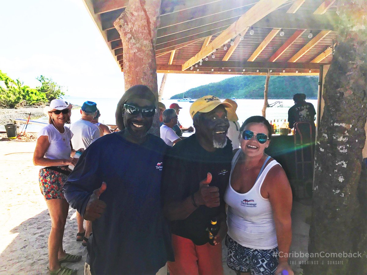 #BVI – Here and Now! Sun’s out, water is blue, the islands are green and being rebuilt! Last weekend we took a power cat to #JVD and <a href="/foxysbar/">Foxys</a> is open for business... The painkillers are waiting! #CaribbeanComeback #BVIstrong