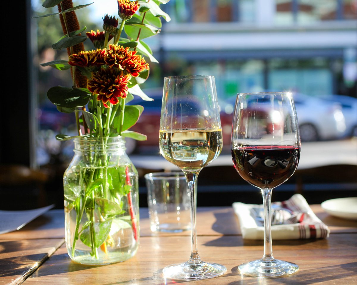 Snow in the forecast tomorrow?! Let's enjoy this beautiful Fall day over Happy Hour. An option of red, white, &amp; sparkling wine is just $6!