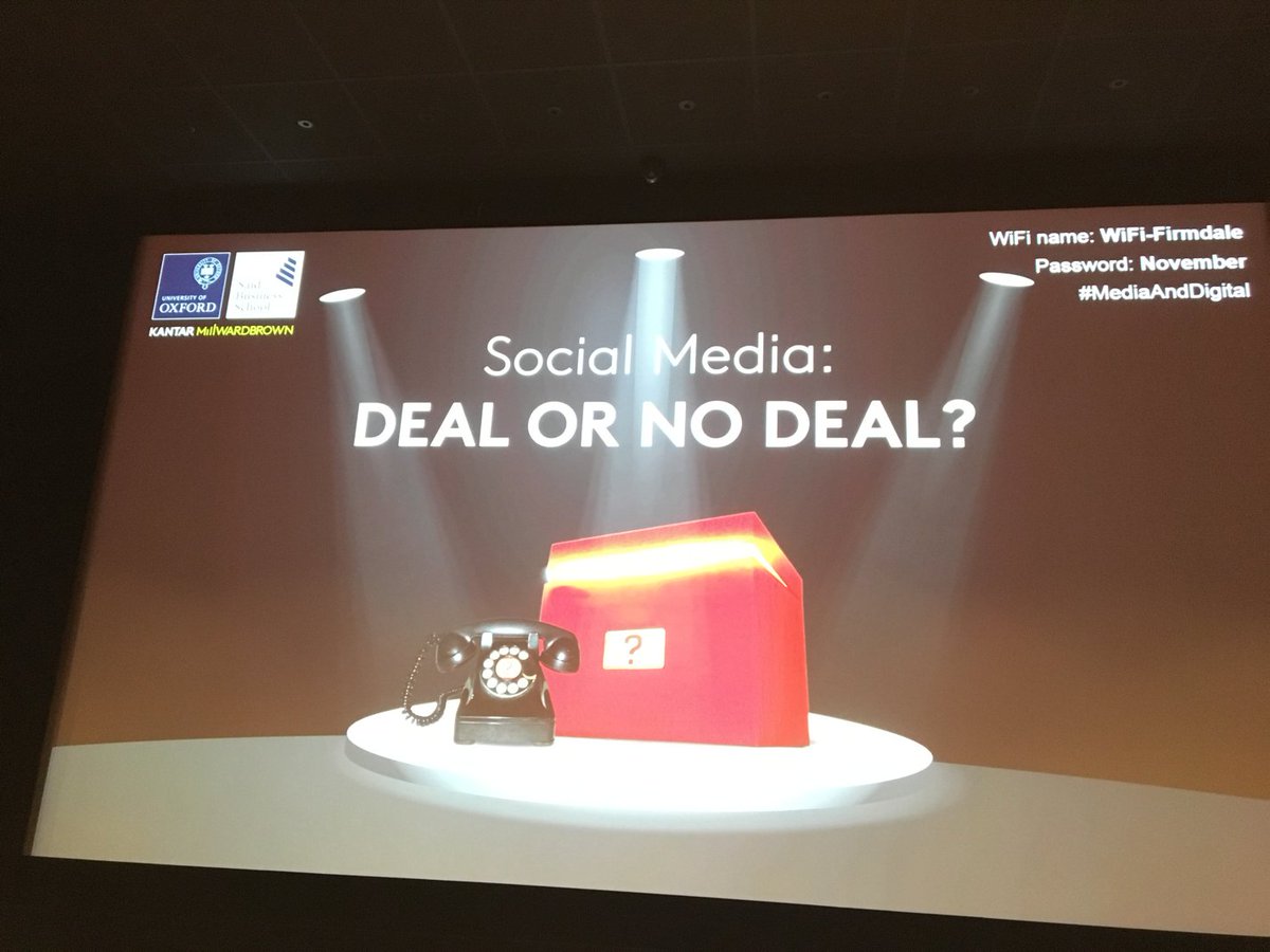OxfordSBS's tweet photo. Is social media advertising effective at building brands? Prof @AndrewTStephen unveils new research with @K_MillwardBrown #MediaAndDigital https://t.co/XzY0L016jR