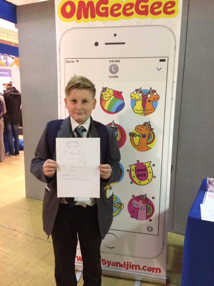 FlossyandJim's tweet photo. Brilliant day at #TechBay17, and we had lots of fun with our 'Design an Emoji' competition! Winning designs were PUN-Tastic! #TEWeek17 https://t.co/oDrXEN7ghY