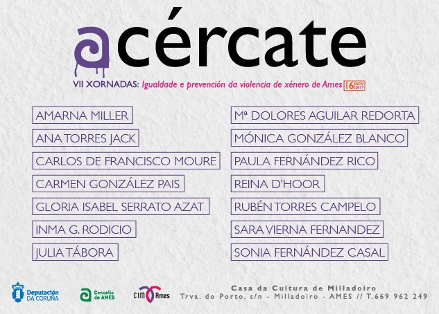 amesacercate's tweet image. Presentámosvos ás persoas relatoras que nos acompañarán nas Xornadas deste próximo 16 de Novembro no @ConcelloAmes #acercateaigualdade #amesacercate acercateaigualdade.com