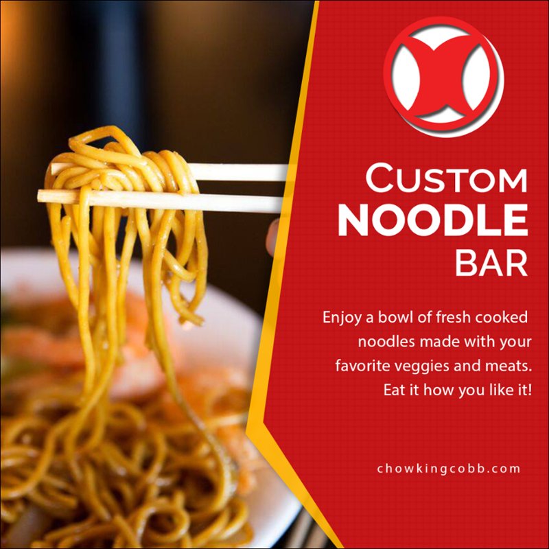 chowkingcobb's tweet photo. Everyone loves a to slurp a #bowl of #noodles!
Visit our custom noodle bar to make a bowl of your own!
https://t.co/OboTgttcgp
#buffet #cobb https://t.co/Zx4ZibWefk