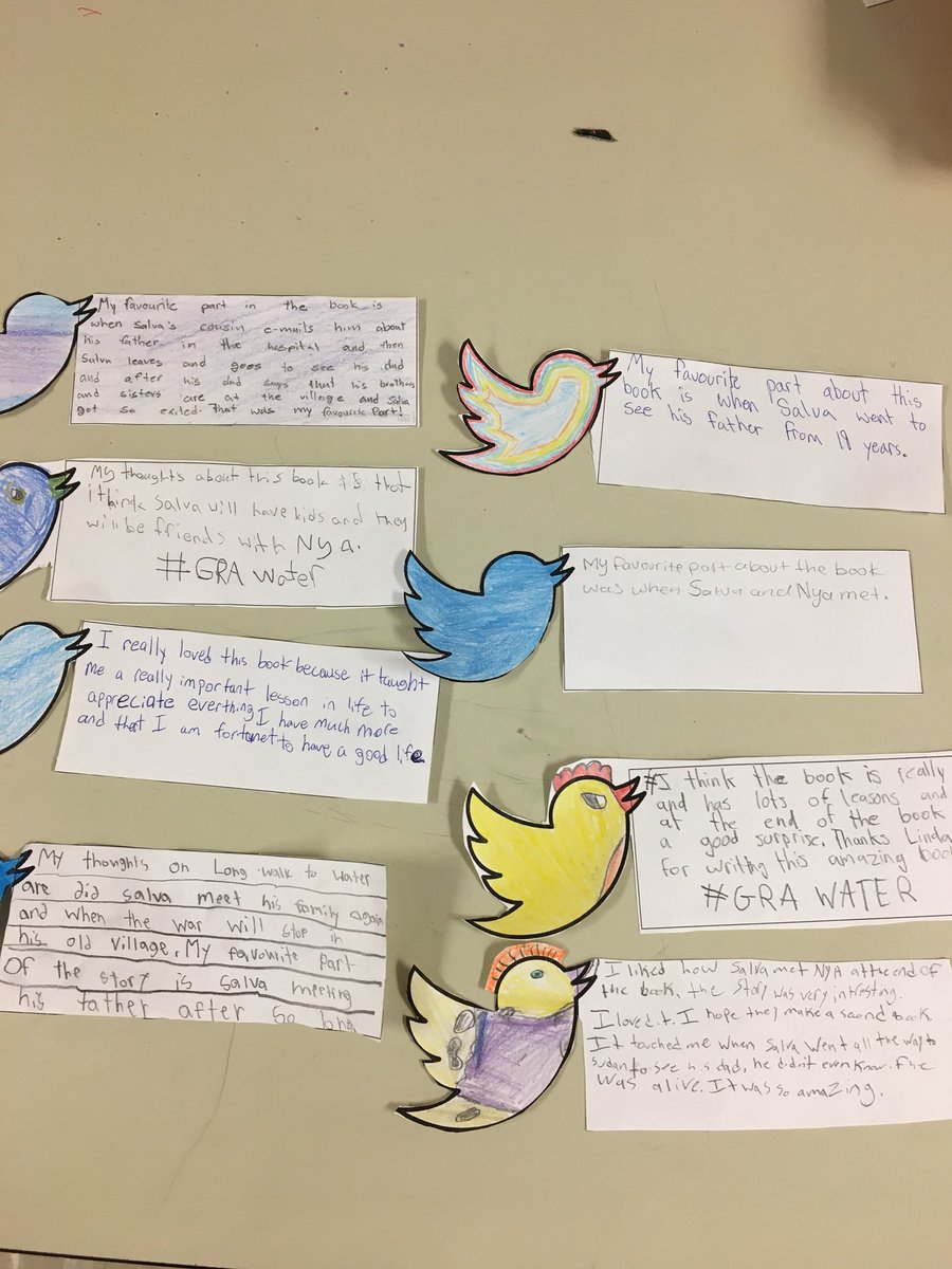 suppaclass6A's tweet photo. Reflecting on the wonderful novel! #grawater https://t.co/CaLBf9V0JE
