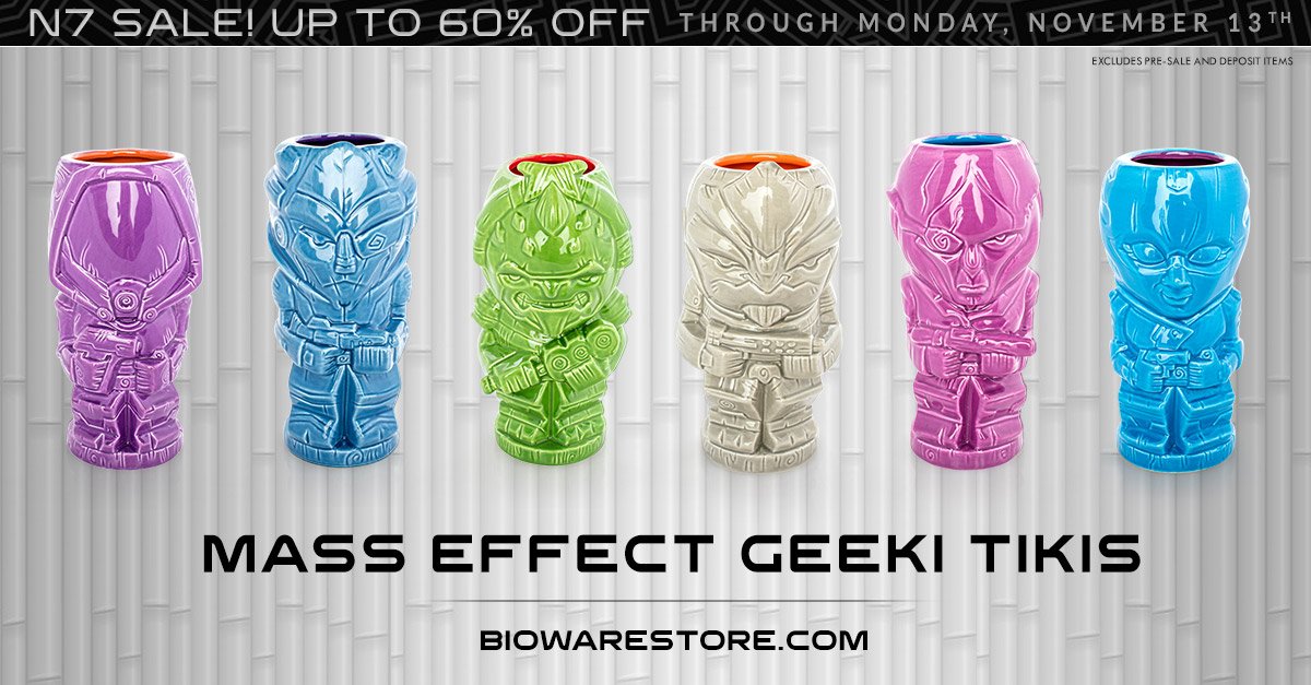 Mass Effect Geeki Tikis available NOW at the #BioWare Store! Pick up your favorite character or the whole set today! #MassEffect biowarestore.com/mass-effect-ge…