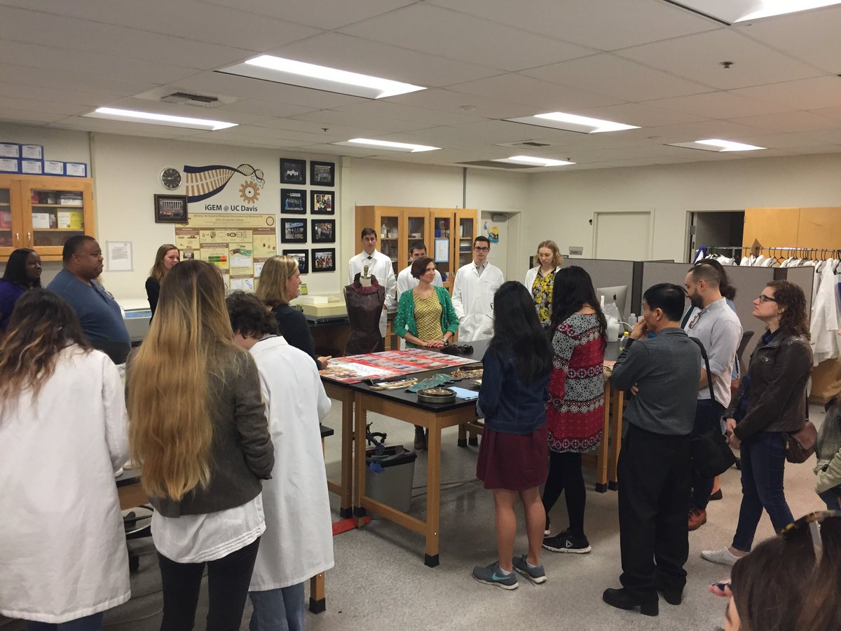 PopSci Young Innovators touring UC Davis labs this morning, starting with Biomaker Lab