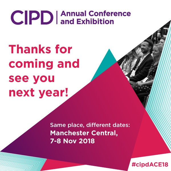 CIPD's tweet image. #Manchester @mcr_central Thanks for having us for #cipdACE17 See you next year, 7-8 Nov for #cipdACE18 👋💜👋