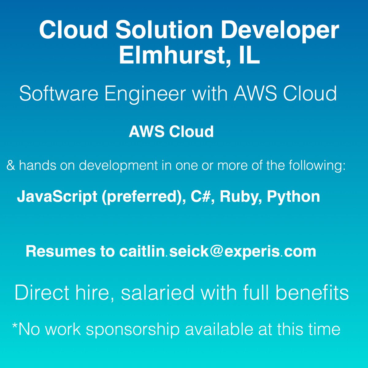 #AWS #Chicagotech