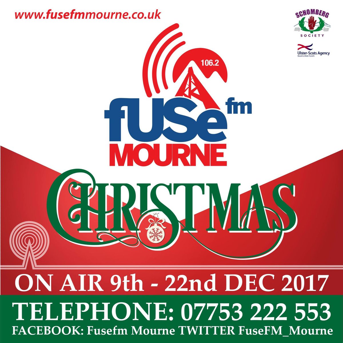 Very excited in one month's time to be back live on 106.2! Lots of exciting plans in place for our #XmasBroadcast! Please Retweet! #TuneIn #LocalRadio