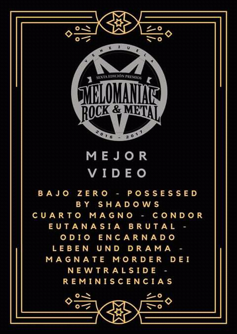 Estamos nomidados en la categoría de mejor vídeo por "Reminiscencias"!
<a href="/PMelomaniac/">PREMIOSMELOMANIAC</a> #premiosmelomaniac #Metalcore