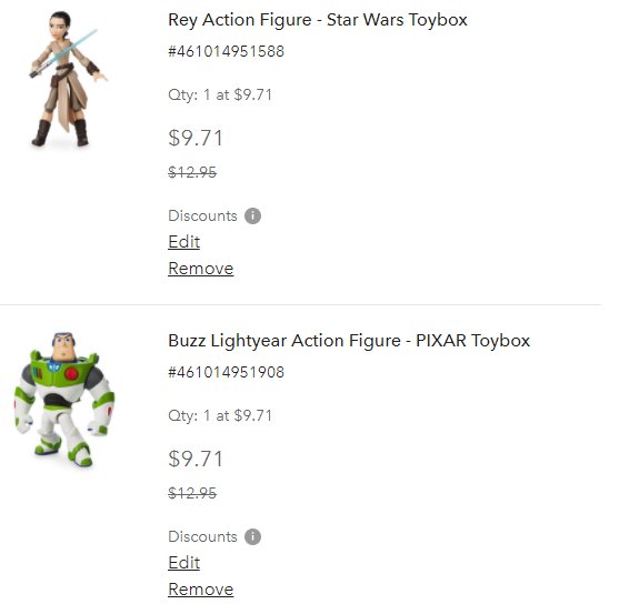 jasoninquires's tweet image. DEAL: Save 25% off your entire @shopDisney order! WORKS ON TOYBOX FIGURES!

Toybox figures: bit.ly/2h7RGkn

Details/Exclusions: bit.ly/2Aoq12z