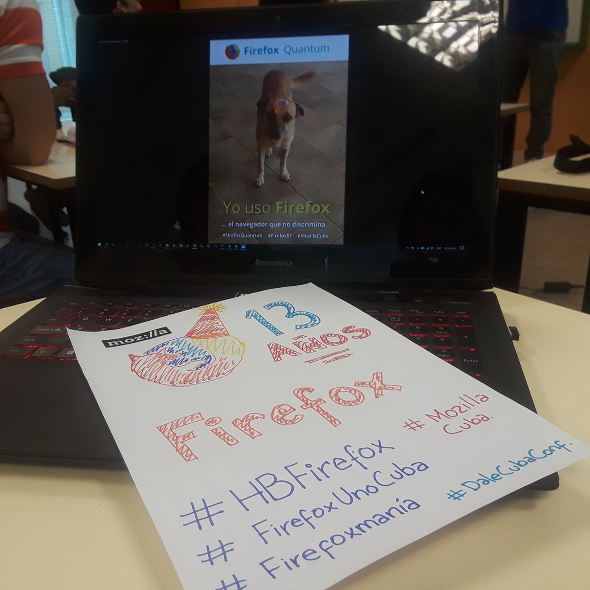 cubaconference's tweet photo. Celebrando los 13 años de #Firefox en @cubaconference con taller de @ffxmania #Cuba #Firefox13 #tech #DaleCubaConf https://t.co/Ty2GUd4qTq