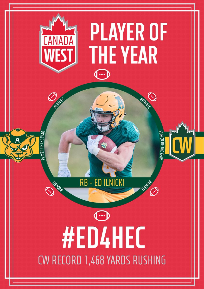 2017 <a href="/CanadaWest/">Canada West</a> FB Player of the Year / <a href="/USPORTSca/">U SPORTS</a> Hec Crighton nominee: <a href="/UABearsFootball/">University of Alberta Football</a> @EdwardIlnicki 
canadawest.org/sports/fball/2…
#Ed4Hec #TheNewWest