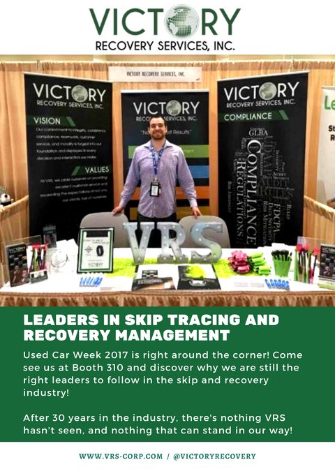 victoryrecovery's tweet photo. VRS will be at Booth 310, excited to learn and share what we've learned after over 30 years in a changing industry!
#usedcarweek #usedcarweek2017 #ucw #ucw2017 https://t.co/b3MZWCnaTe