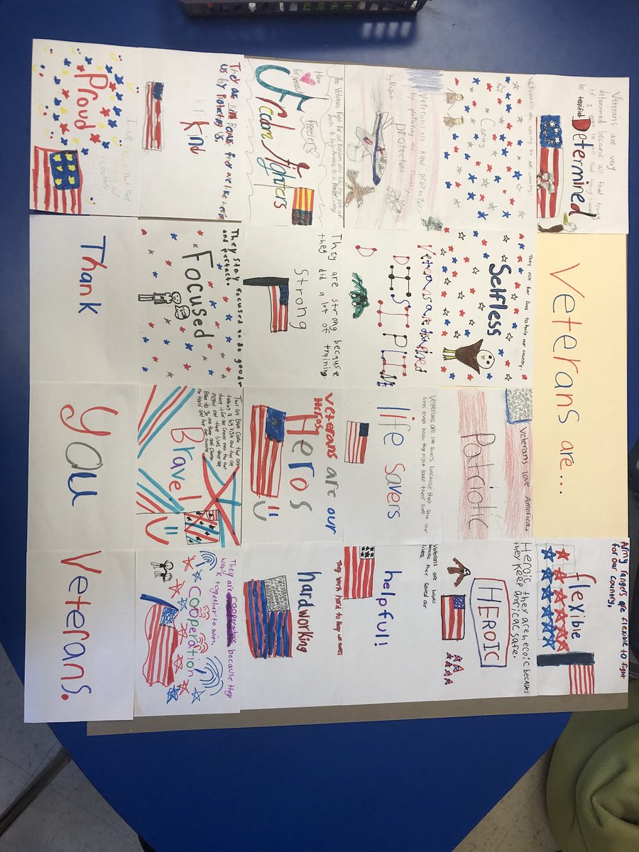 Class brainstorm about what a Veteran is... followed by the final product. @cfbprincipal