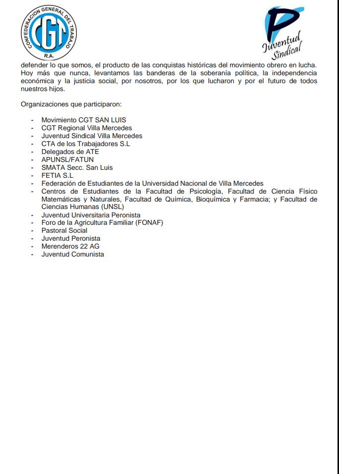 juventud_vm's tweet photo. Presentes apoyando al 1 Encuentro de La JS de San Luis. 
Agradecemos la invitacion a los compañeros de La JS San Luis y a los sindicatos de la Juventud Sindical Villa Mercedes
Molineros - SMATA - Sindicato del Cuero - SUTEP- SUPeH ( Petroleros) -UOCRA - Quimicos y Petroquimicos https://t.co/kScE6F3Dpt