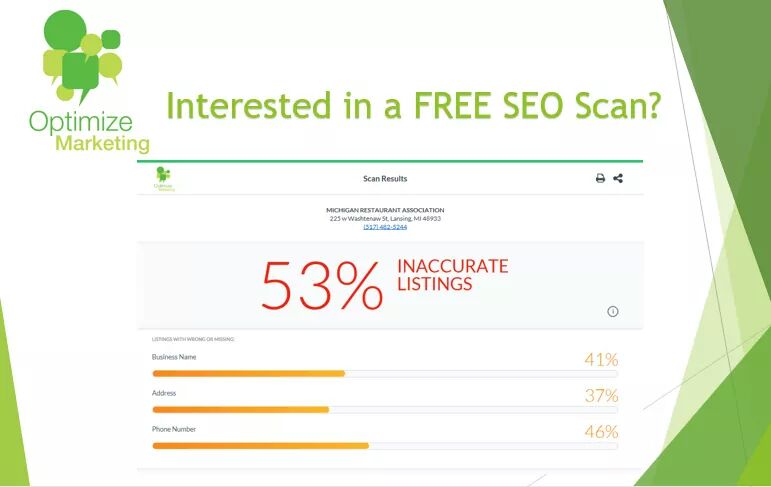 OnlOptMarketing's tweet photo. Do you know how your business is listed across the internet? Contact us for a FREE Scan of 70 different sites and search engines to see how your business is currently branded in the online world! https://t.co/gj9XABwtwS