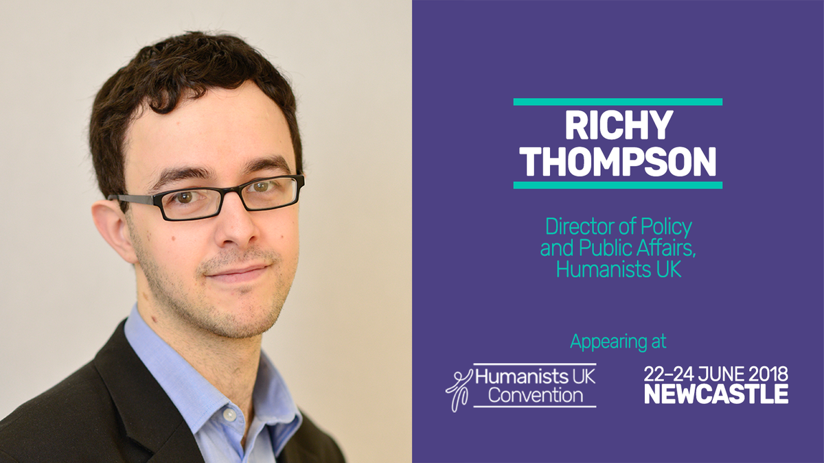 Our Director of Policy and Public Affairs, Richy Thompson, will be at #Humanists2018, taking part in a panel on some of our most important campaigns work.

A limited number of early bird tickets are available now; get yours today! humanism.org.uk/convention2018