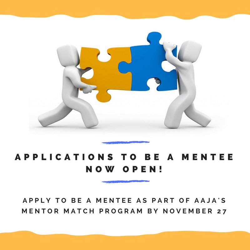 Apply today for the opportunity to be paired with a professional @AAJA mentor thru our #MentorMatch program! The deadline is Nov 27: aaja.org/mentoring-prog… #m2aaja