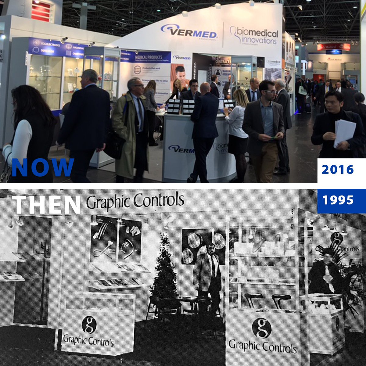 VermedGlobal's tweet photo. #TBT – From our Graphic Controls Medical booth in 1995 to our Vermed booth in 2017, we are excited to be part of MEDICA, the world’s largest medical trade show, located in Dusseldorf, Germany.
#Medica #Vermed #Medical #Electrodes #Doctor #Nurse #Tradeshow #Throwback https://t.co/HAcheEG0ah