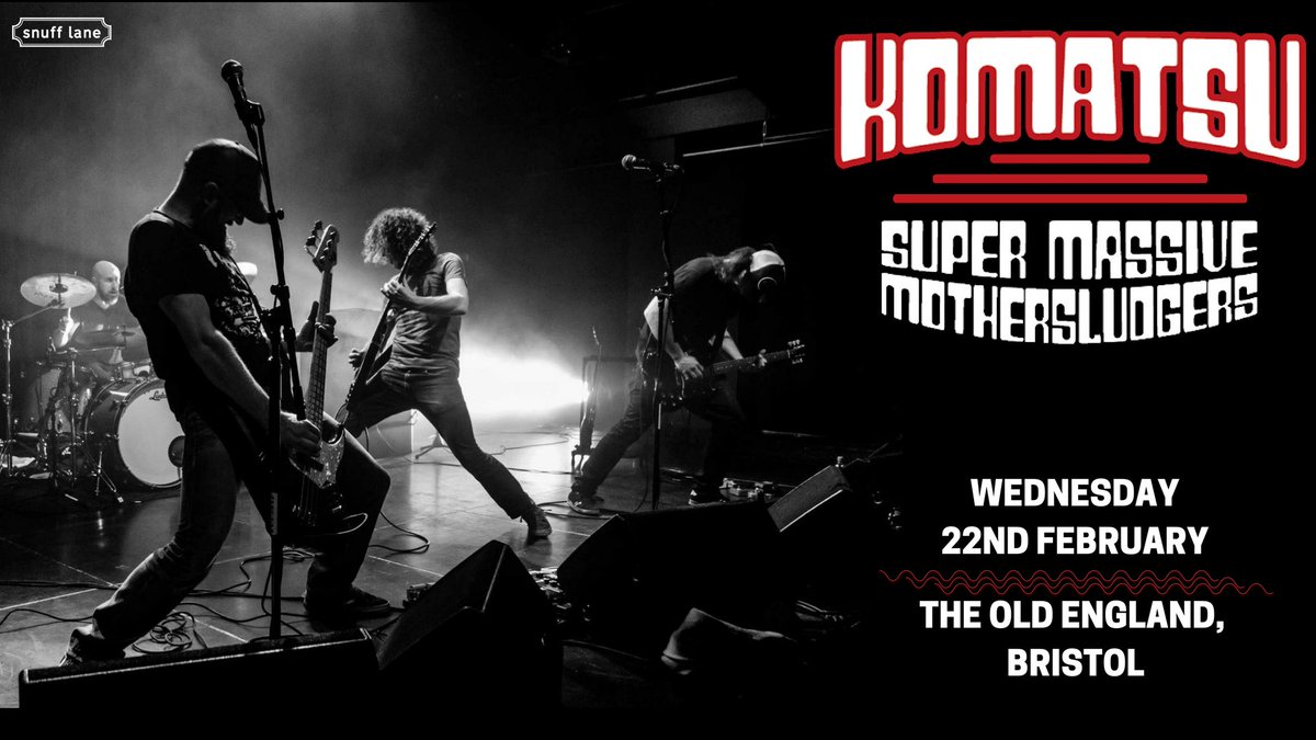 ~~NEW ANNOUNCEMENT~~

Super Massive Mothersludgers @KOMATSUrock take over Old England #Bristol in February for a rare UK performance.

More Info: goo.gl/D4uLx9
Tickets: goo.gl/KYFmLu

#Stoner #Sludge #Rock #Metal #FierceFun pic.x.com/dsI1TMMT3l