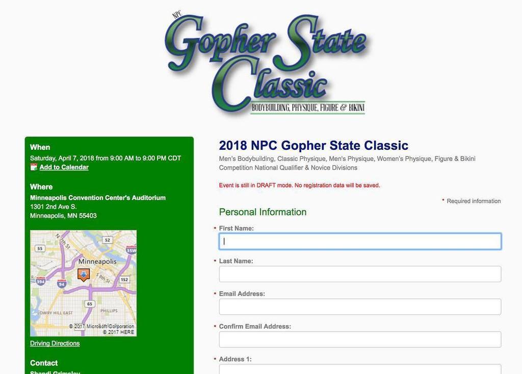CBongiovanniS's tweet photo. We're getting together the entry form for the 2018 #npcGopherState this week - who's going to be the first one to … https://t.co/61Sv0c3dtT https://t.co/mcqvU3FQ8u