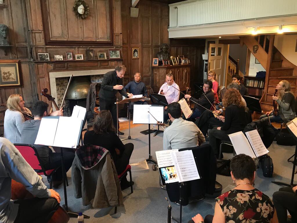 AAKSarod's tweet photo. Rehearsals today with the brilliant @SinfoniaVerdi in London for the Roots of Fire Tour #rootsoffire #davidmurphy #sinfoniaverdi https://t.co/5T8WW26H3k