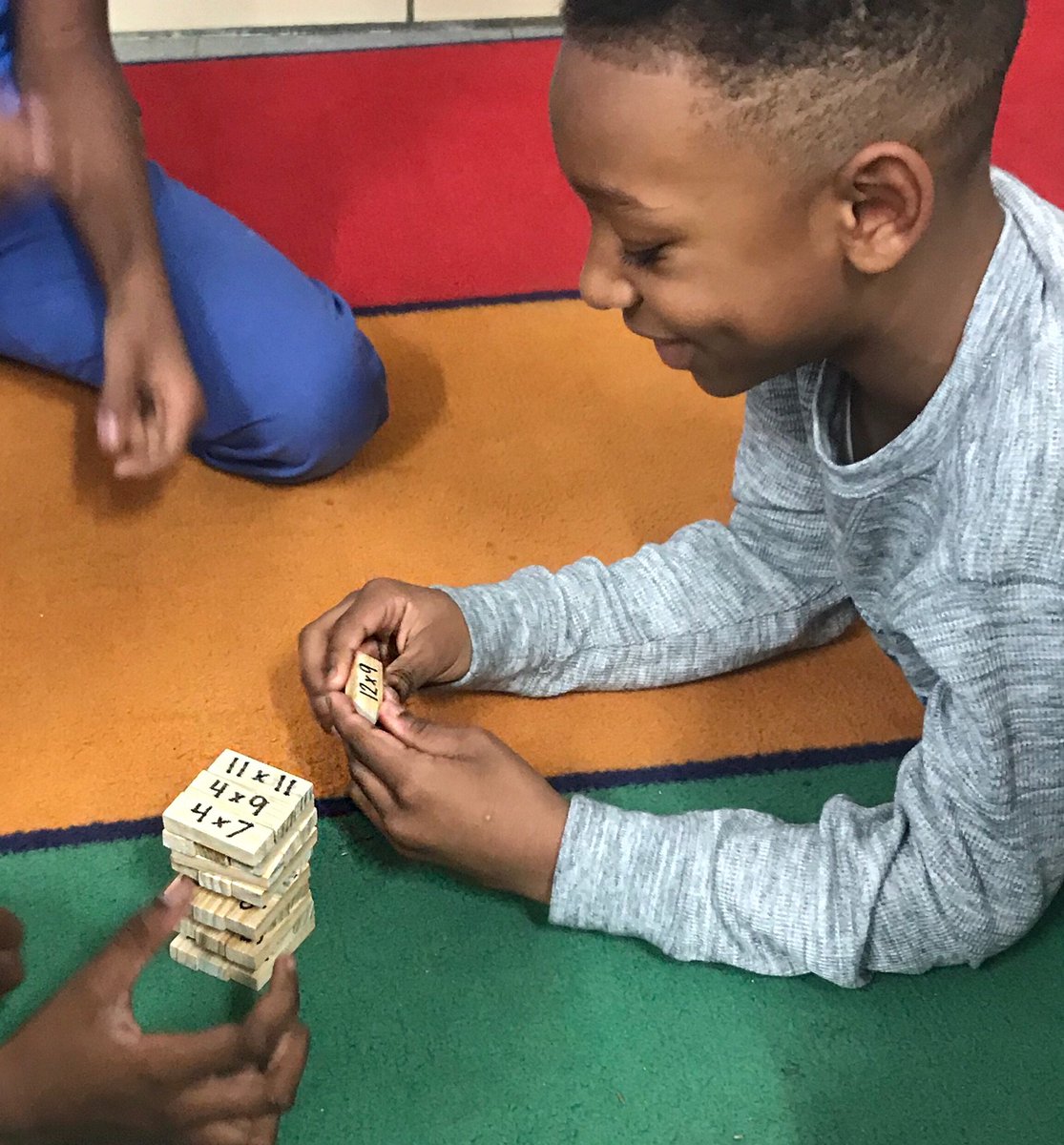 MissAsMunchkins's tweet photo. "Building" our fact fluency with multiplication jenga! #SLOgoals #MathIsFun @EdHeightsES @JulieMcDivitt https://t.co/RHjMYK7tYS