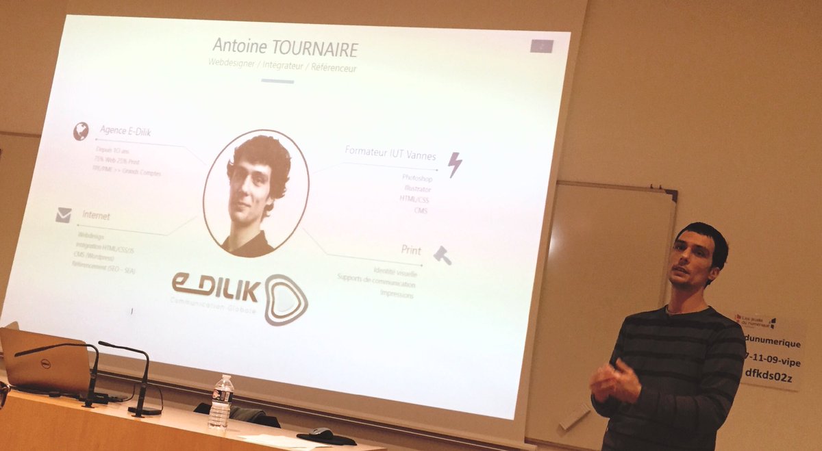 Beaucoup de monde ce soir au #jeudisdunumerique de Vannes pour l’intervention d’<a href="/edilik/">E-Dilik</a> sur la thématique #SEO ! 😀
