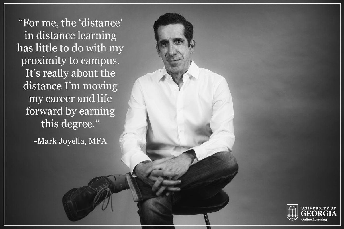 UGA_Online's tweet photo. As we continue to celebrate National Distance Learning Week, read how #online #MFA student @standupkid juggles being a father, husband, reporter, and student. https://t.co/eExg0Jt5DT https://t.co/UQQmWIErnG