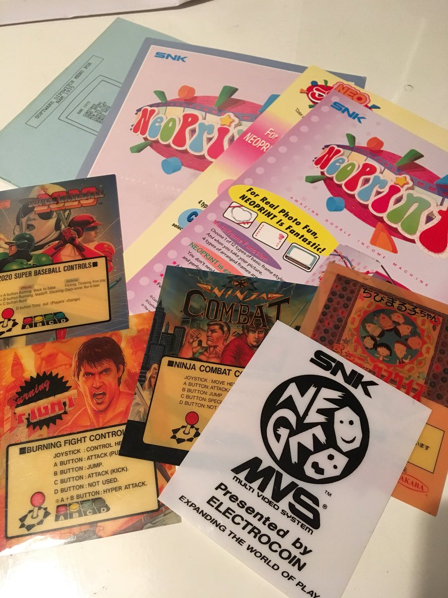 NeoGeoCollector's tweet photo. #NeoGeo goodies delivered today #MVS and #NeoPrint #SNK #RetroGaming https://t.co/u5zeOg1cJv