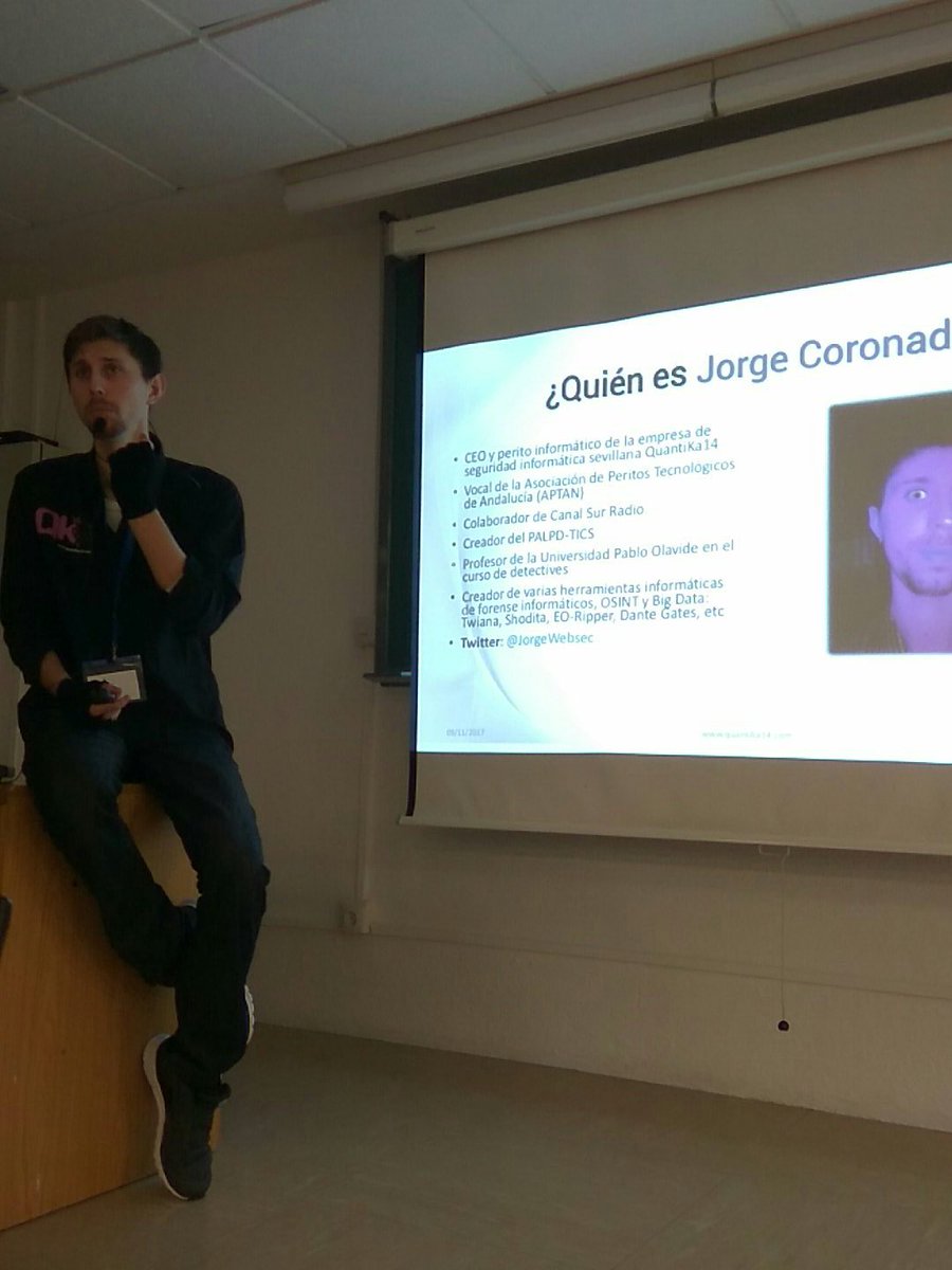 InnoSoftDays's tweet photo. Vamos con la última ponencia de estas #ISoftDays, @JorgeWebsec nos hablará sobre lo que sabe internet sobre cada uno de nosotros. https://t.co/qDuqkwMTO9
