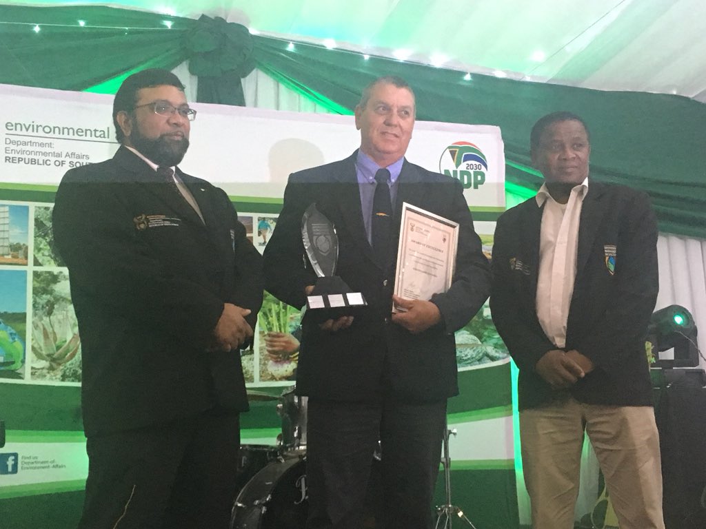 environmentza's tweet photo. Congratulations to Mr Etienne Kitching for excellence for the investigation of environmental crime in the biodiversity sector. #ECEL07 https://t.co/dGqV3tmwhC