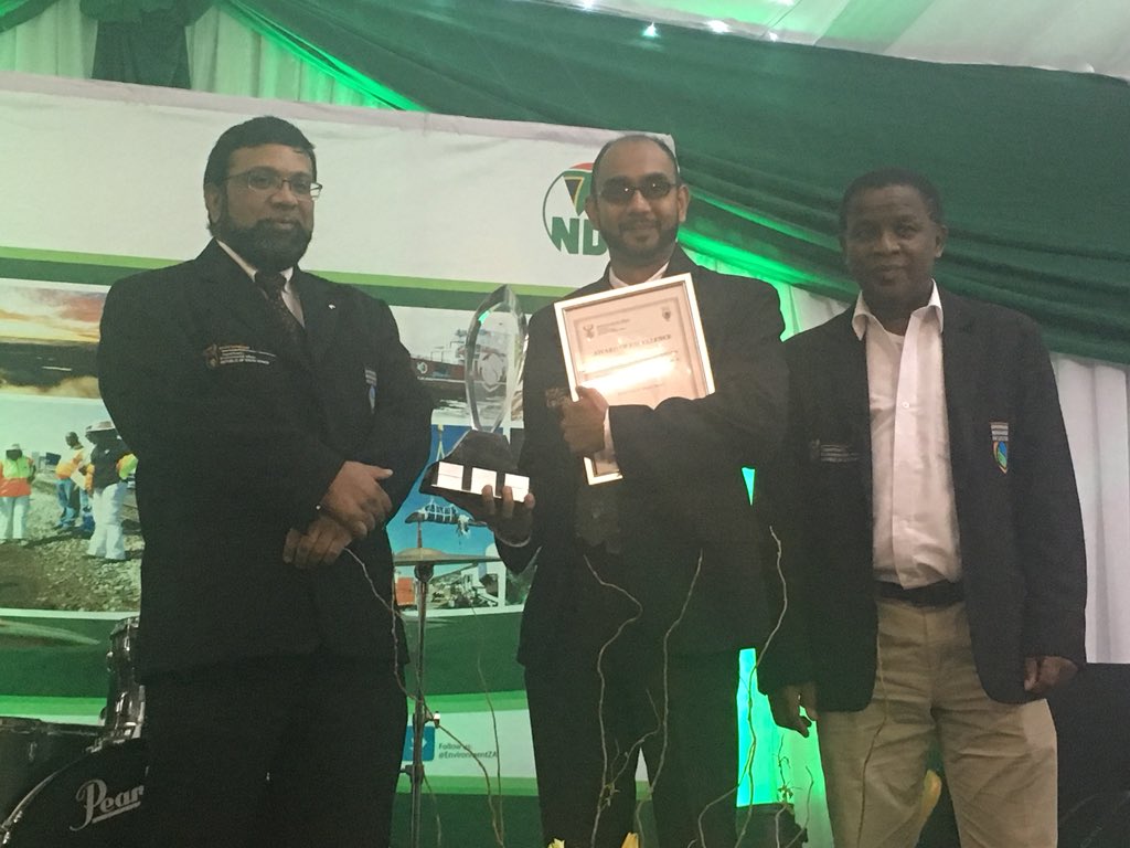 environmentza's tweet photo. For excellence in the field of administrative enforcement the award of excellence goes to: Brenden Perumal. #ECEL07 https://t.co/N8T00UJJqx