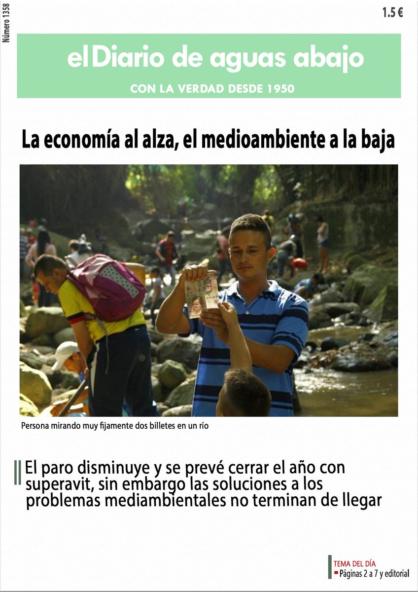 AAbajoDiario's tweet photo. La economía al alza, el medioambiente a la baja
#LosJuegosDelAgua https://t.co/9eJvLAqpjk