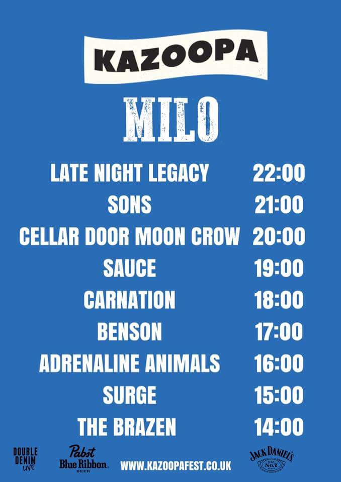 Saturday 25th of Nov is Kazoopa day! Get your tickets here: kazoopafest.co.uk/tickets/ . Benson will be playing at Milo around 5pm. #vivakazoopa <a href="/KazoopaFest/">Kazoopa Fest</a>