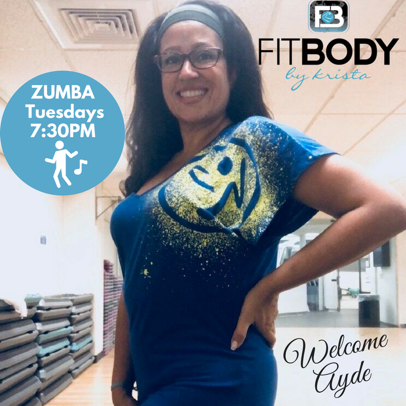 Krista_Ferrara's tweet photo. We'd like to give a warm welcome to Ayde, πΆ#ZumbaπΆ instructor, who is not only joining the #FitBody team (Tuesdays at 7:30 PM) but she's also leading the Zumba #PuertoRico π΅π· @Bethenny #BStrong @DeliveringGood fundraiser TOMORROW. Welcome Ayde! #FitBodyByKrista #fitbodytribe https://t.co/iqJUubFfDw
