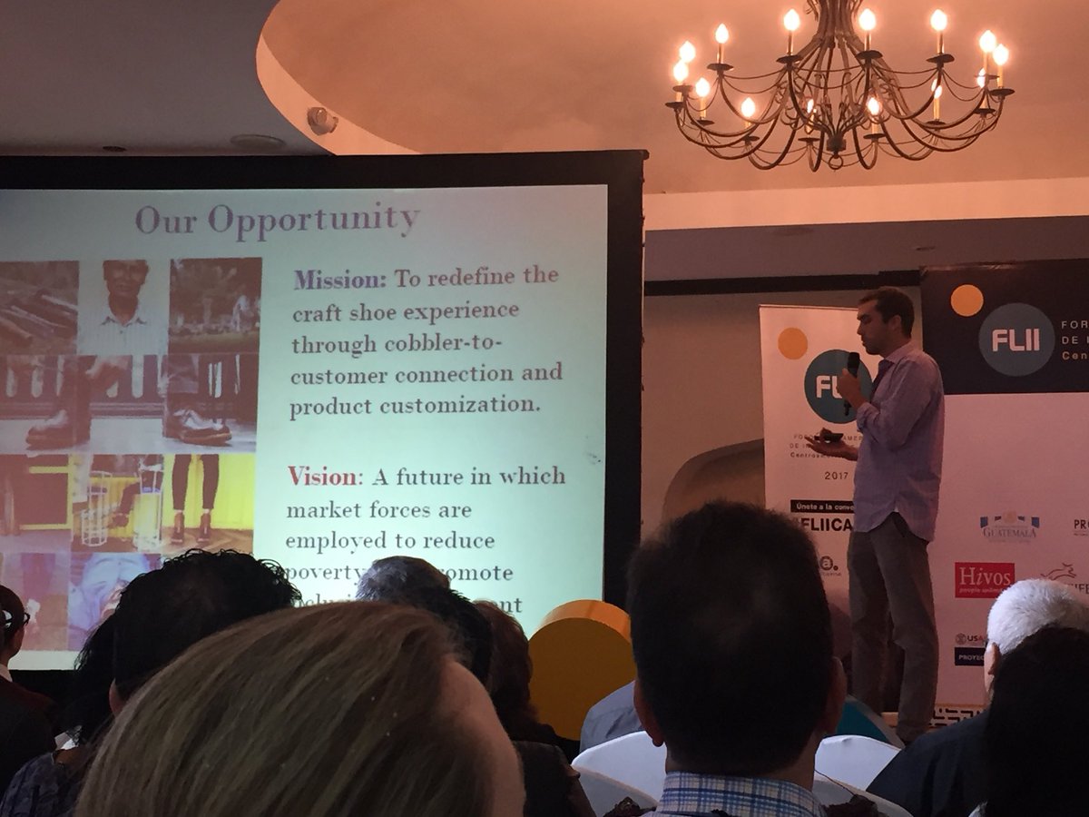 tyhollenbach's tweet photo. Compelling mission and vision on display from @adelanteshoeco while pitching at #FLIICAC17. #LivingWellLine is facilitating a significant jump in quality of life for the company’s #artisans! #CoblerToCustomer https://t.co/5QF1qxE2XI