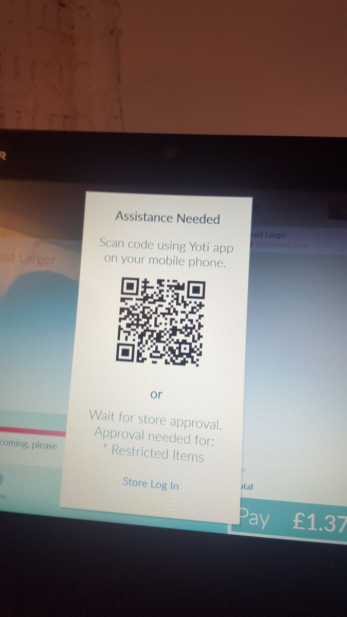 agecheckcert's tweet photo. Till prompts @getyoti to save having to wait for the shop assistant #yourdigitalid https://t.co/sdRFc0JxSA