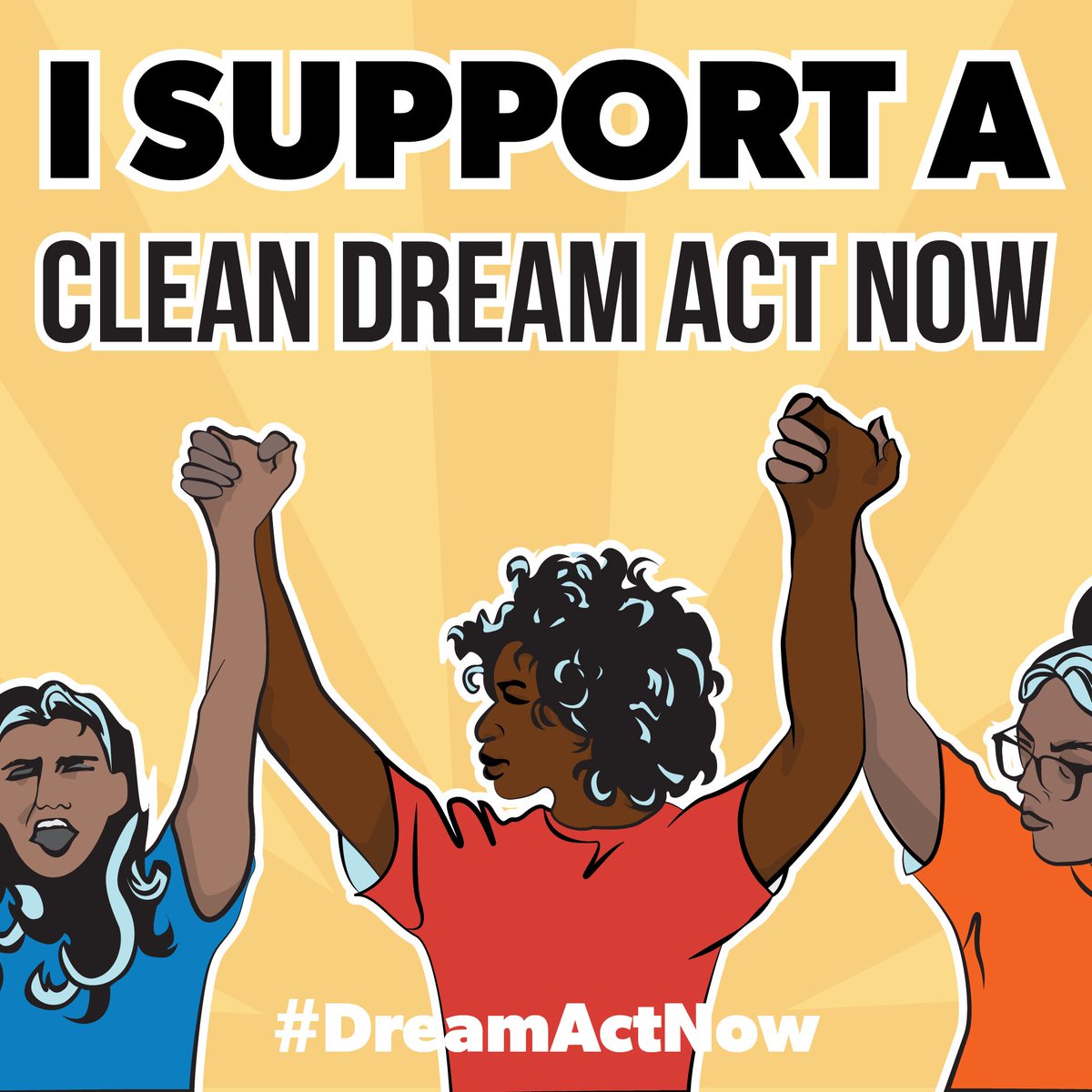 I stand with <a href="/UNITEDWEDREAM/">United We Dream 🍊</a> and our Dreamers in support of a #CleanDreamAct. Call your members of Congress and urge them to pass the #DreamActNow.

(202) 224-3121