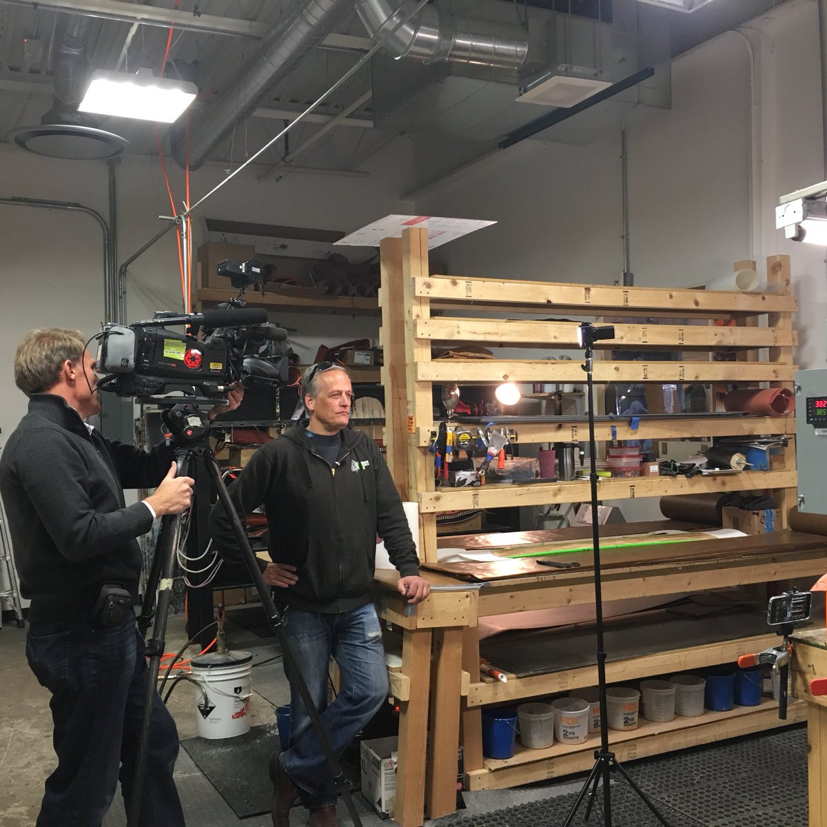 GoAheadPR's tweet photo. With @MattRenoux putting an amazing piece together on @MeierSkis busy season has begun! #coskisnowexpo #9newsmornings #madeincolorado https://t.co/WarBL3Uxf2