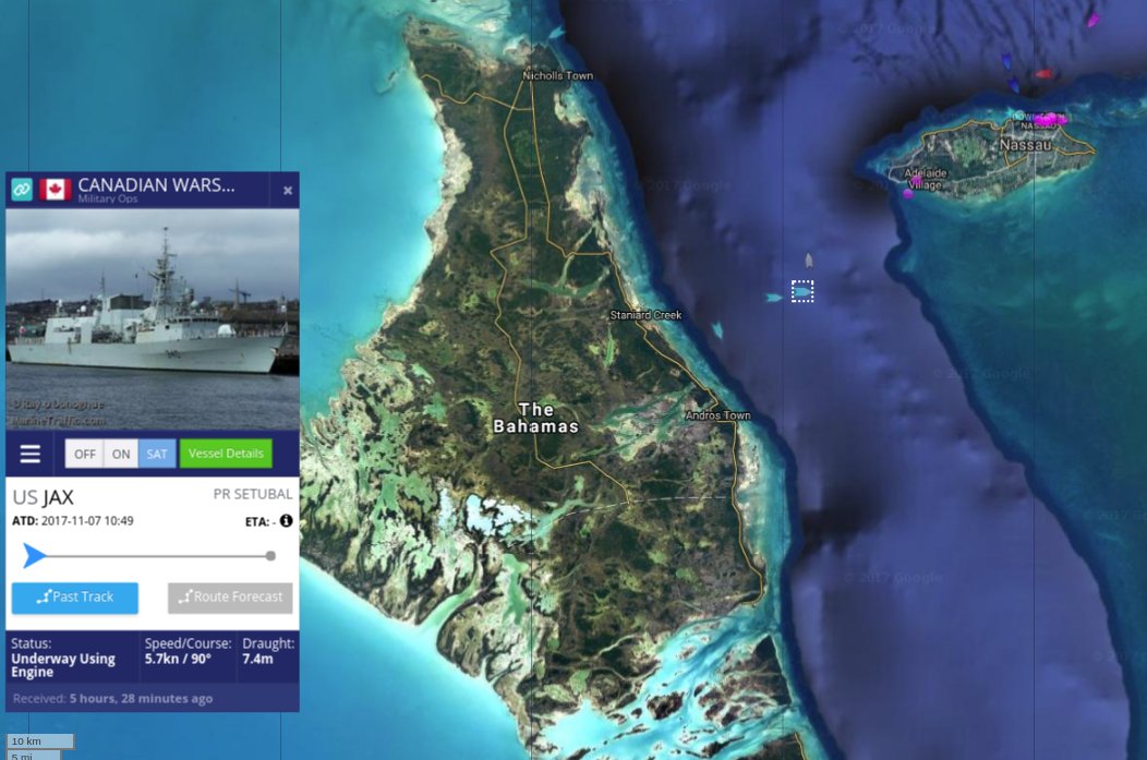 Steffan Watkins On Twitter Rcnavy Halifax Class Frigate Hmcs St Johns Mmsi 316196000 Is Also At The Atlantic Undersea Test And Evaluation Center Per Ais S Presumably Conducting Exercises Using Autec S Unique Facility