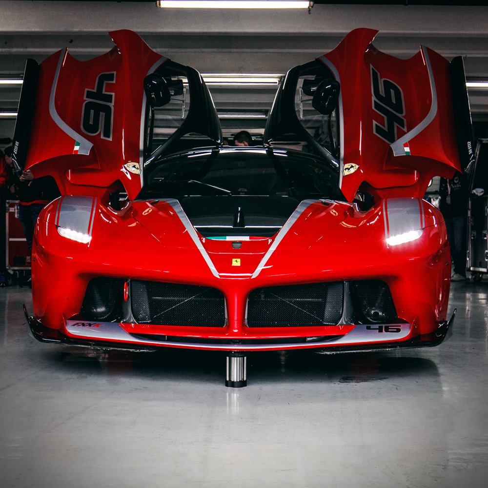 FerrariUSA's tweet photo. Unfolded wings, ready to fly. #Ferrari #FXXK #RossoFerrari #Ferrari70 #Hockenheim https://t.co/yXCx0HdZl9 https://t.co/vLtFUR2CST